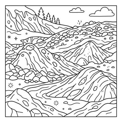 Dive into the fascinating world of geology with this captivating moraines coloring page designed for kids. Little artists will love bringing this ancient glacial landscape to life with their favorite colors.