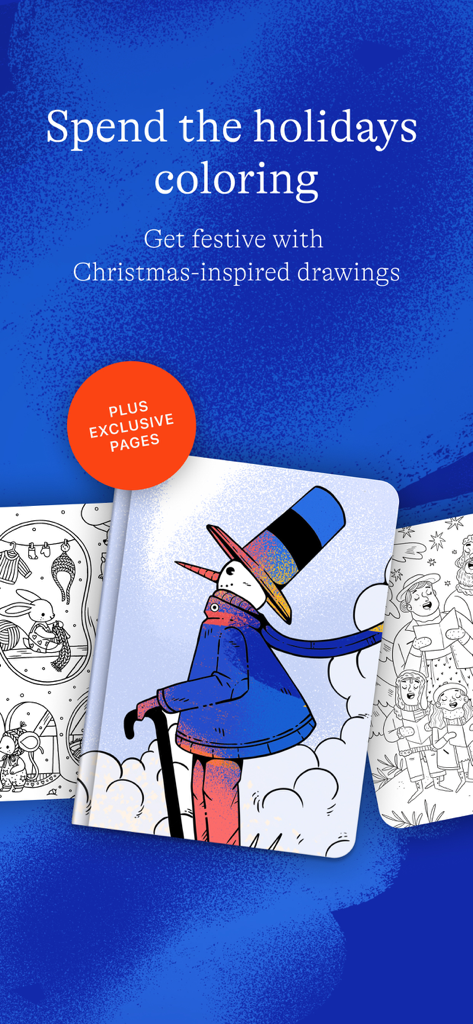 Lake: Coloring Book for Adults - Lake coloring app holiday theme featuring festive Christmas drawings and exclusive pages