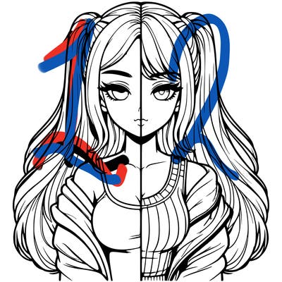 realistic girl split