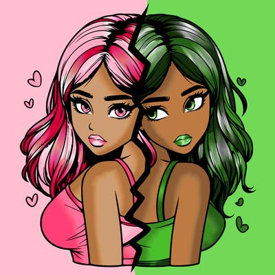 realistic girl split