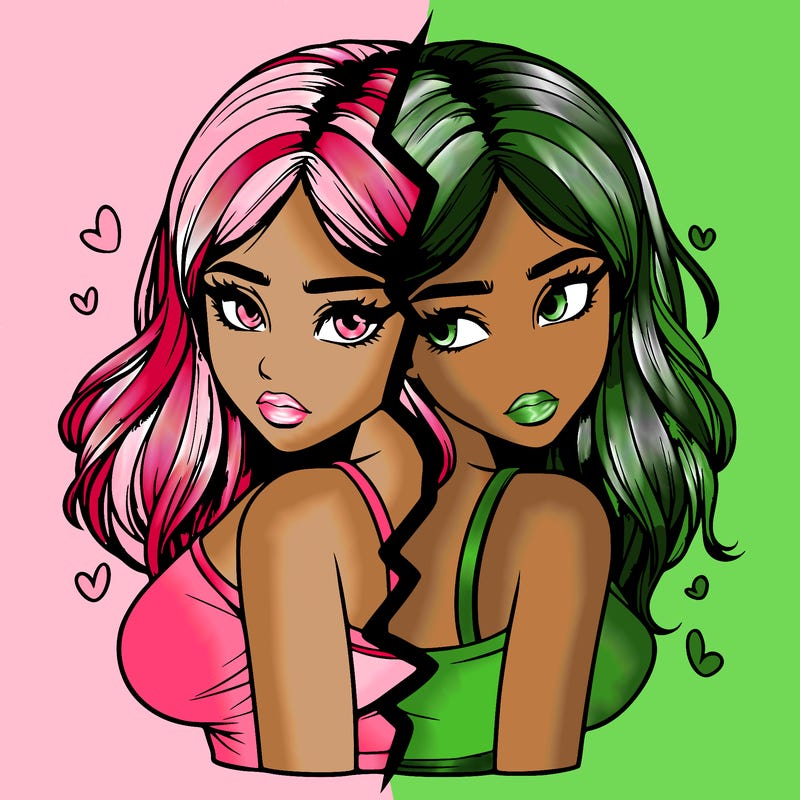 realistic girl split