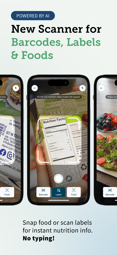Carbs & Cals: Diet & Diabetes - AI-powered scanner in the Carbs and Cals app for barcodes, food labels, and meals