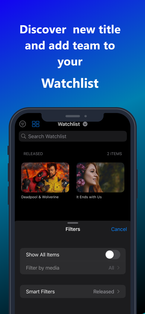 Just Watch For Pikashow - Pikashow app watchlist screen showing movie titles and search filters