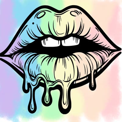 lips that look realistic and drip