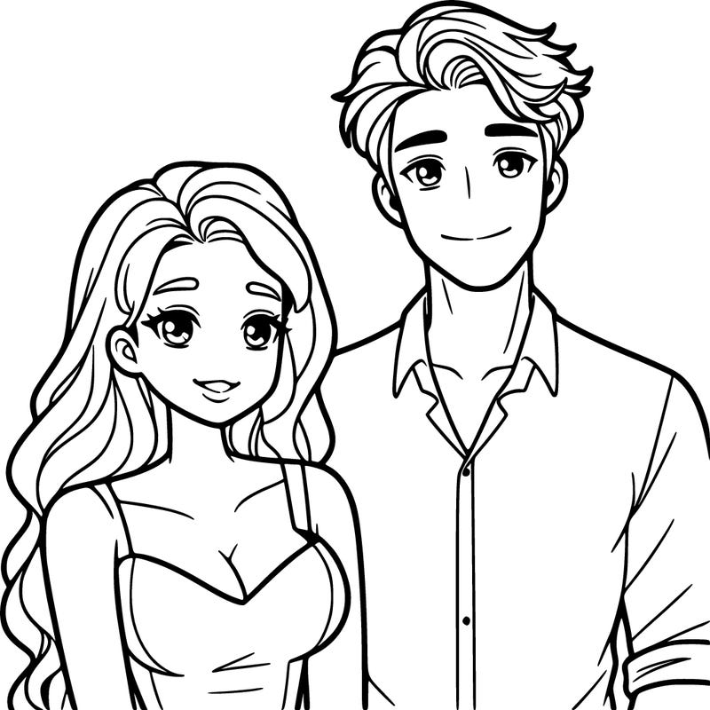woman and man