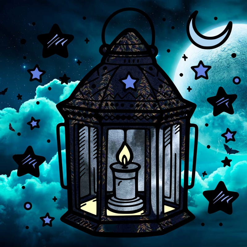 lantern with stars