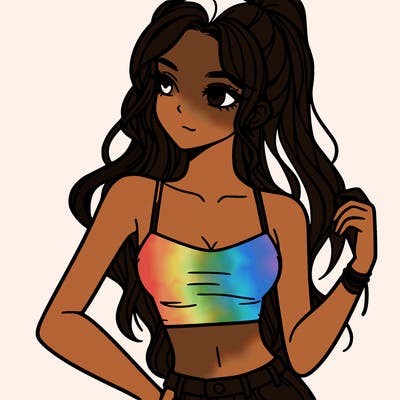 girl in crop top
