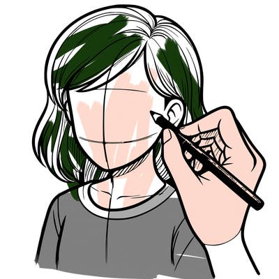 drawing a realistic person