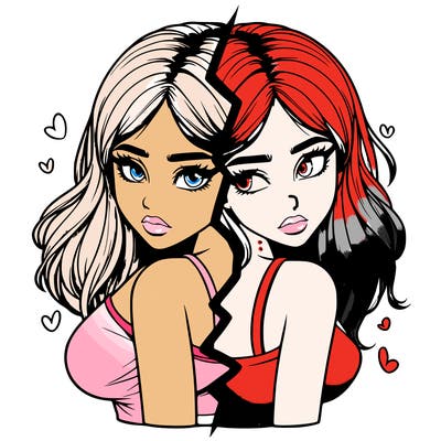 realistic girl split