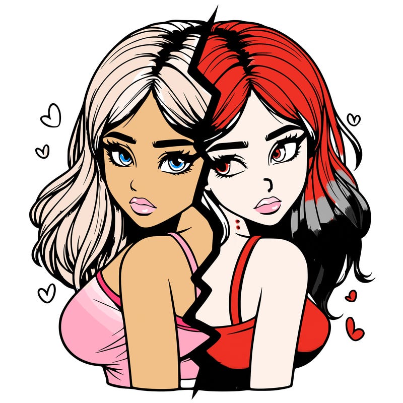 realistic girl split