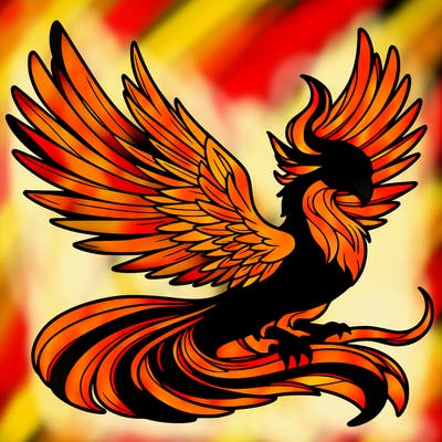 realistic cool phoenix