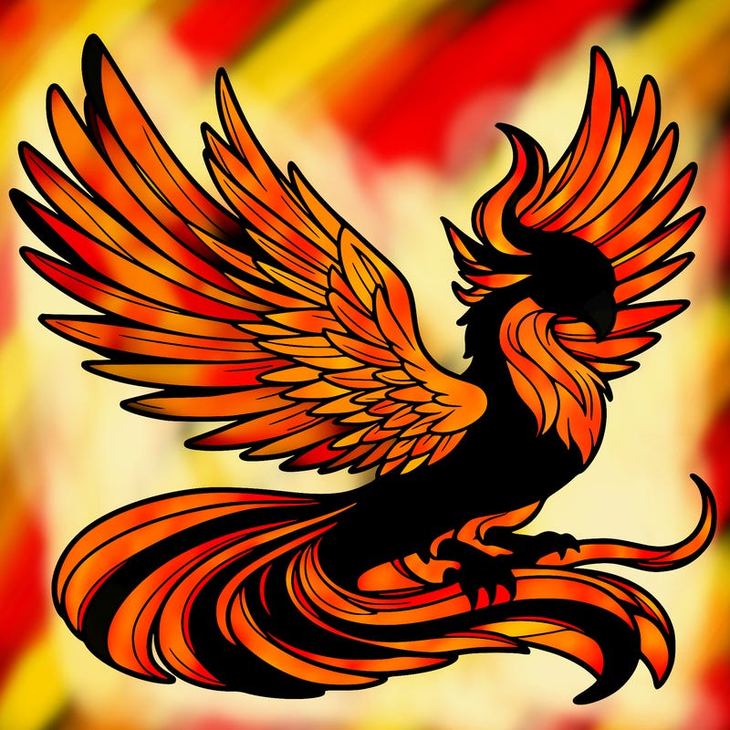 realistic cool phoenix