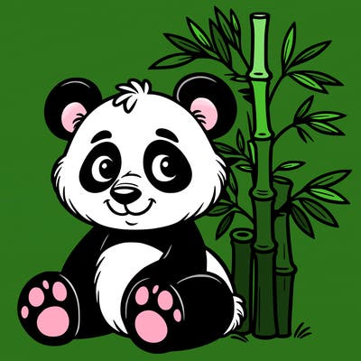 a panda bamboo