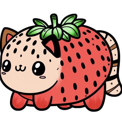 strawberry cat