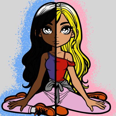 realistic girl split