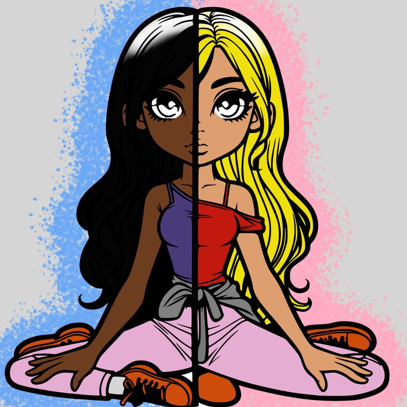 realistic girl split