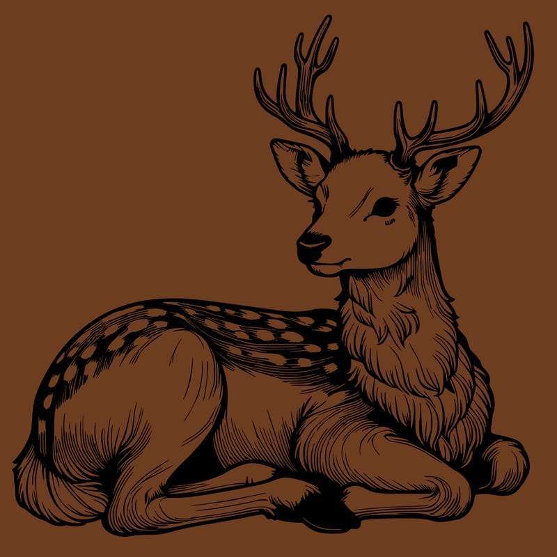 realistic deer with antlers