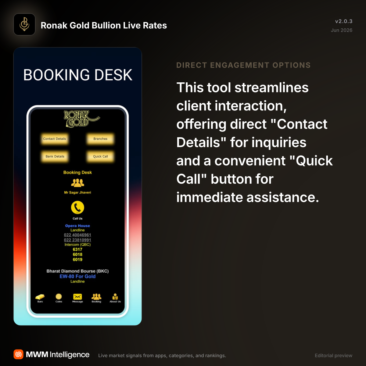 Ronak Gold Bullion Live Rates - Finance App | MWM