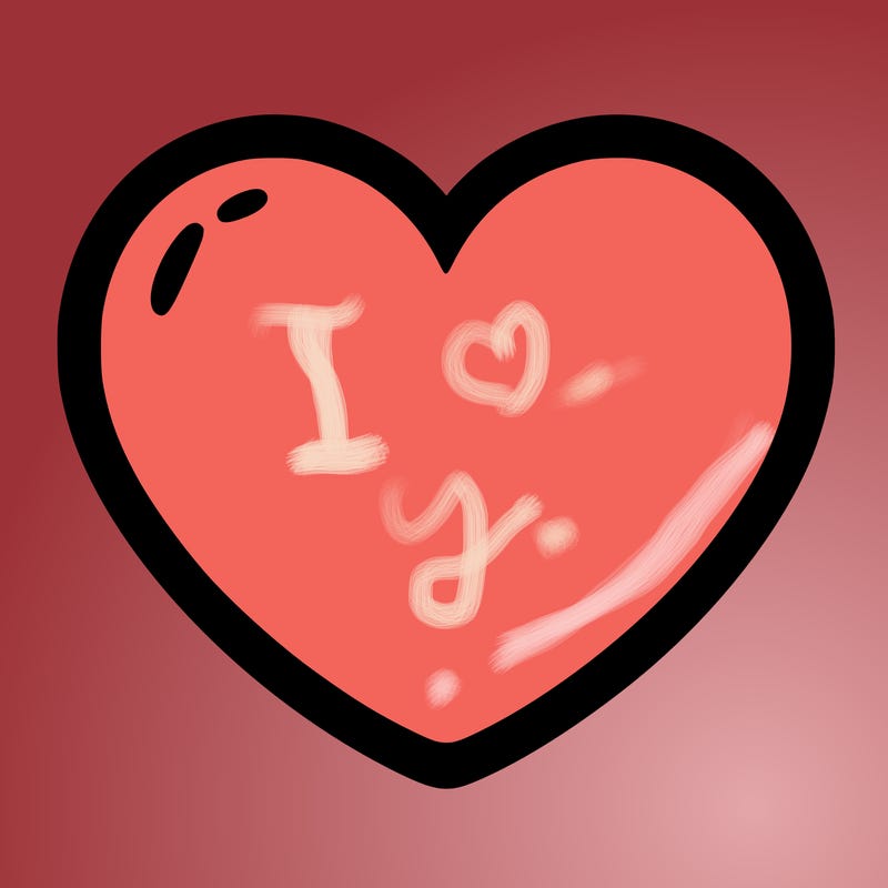 a blank heart