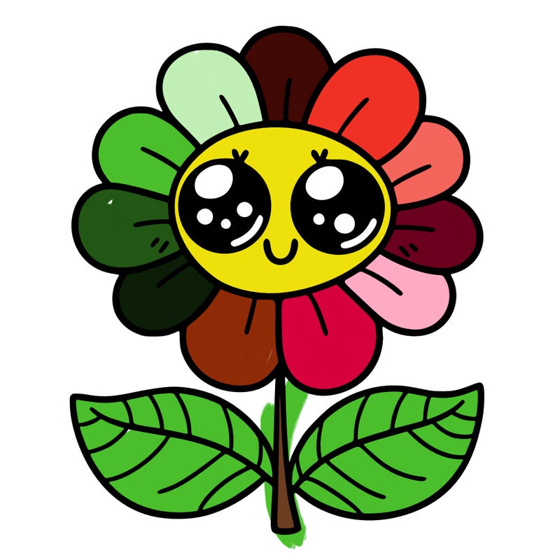 flower with eyes