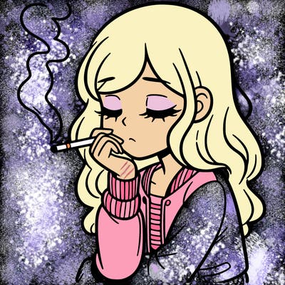 girl smoking