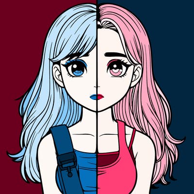 realistic girl split