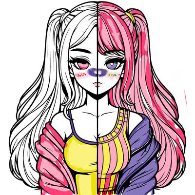 realistic girl split