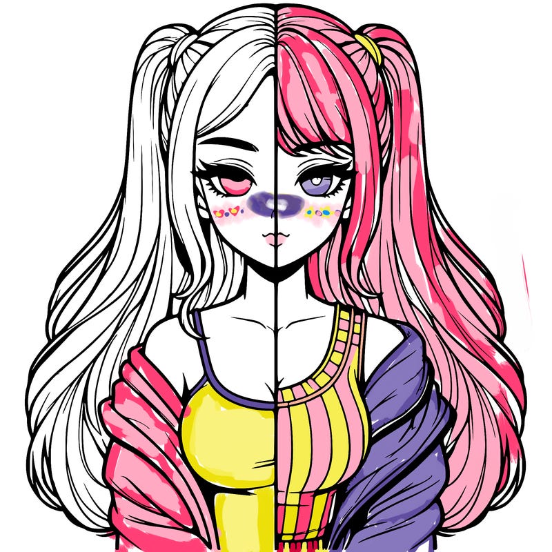 realistic girl split