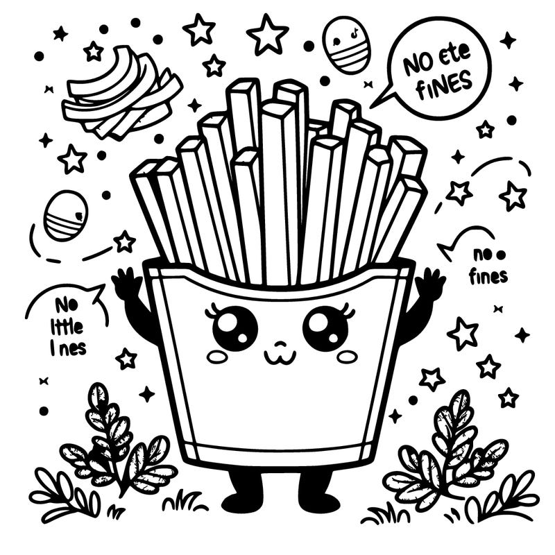 a little cute french fries was a little magical french fries that could not be eaten