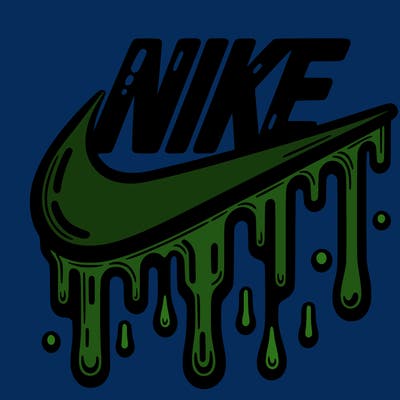 dripping nike logo