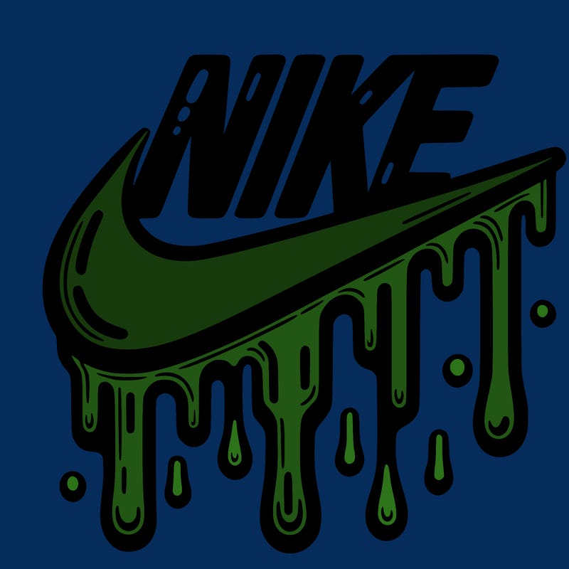 dripping nike logo