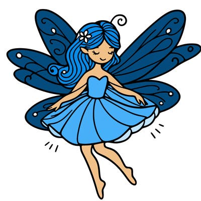 create a fairy with wings flying