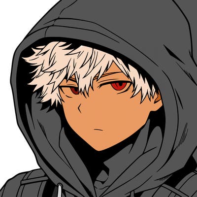 anime guy in hoodie