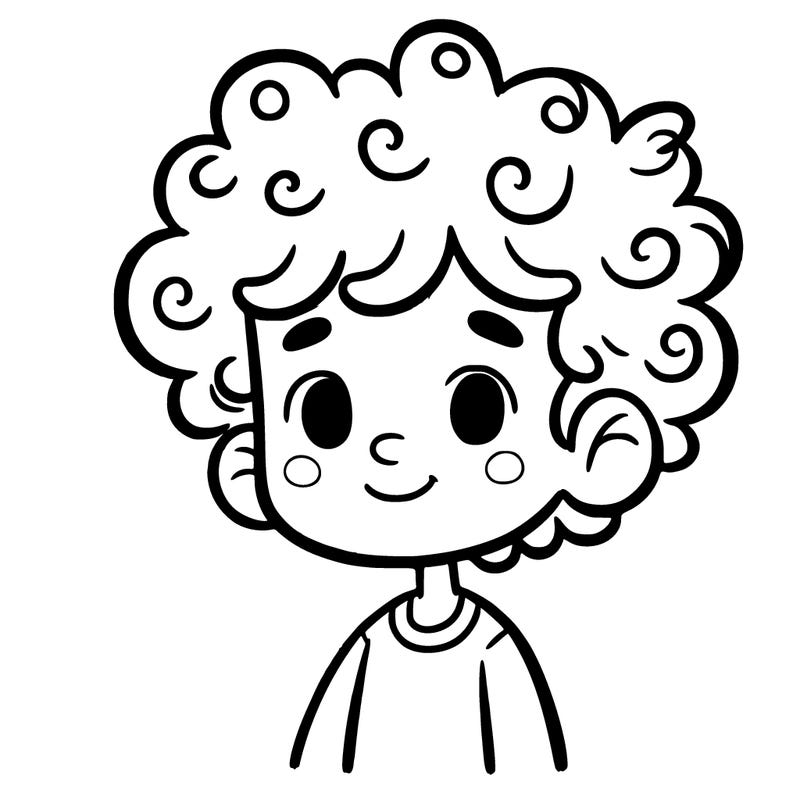boy with curly hair