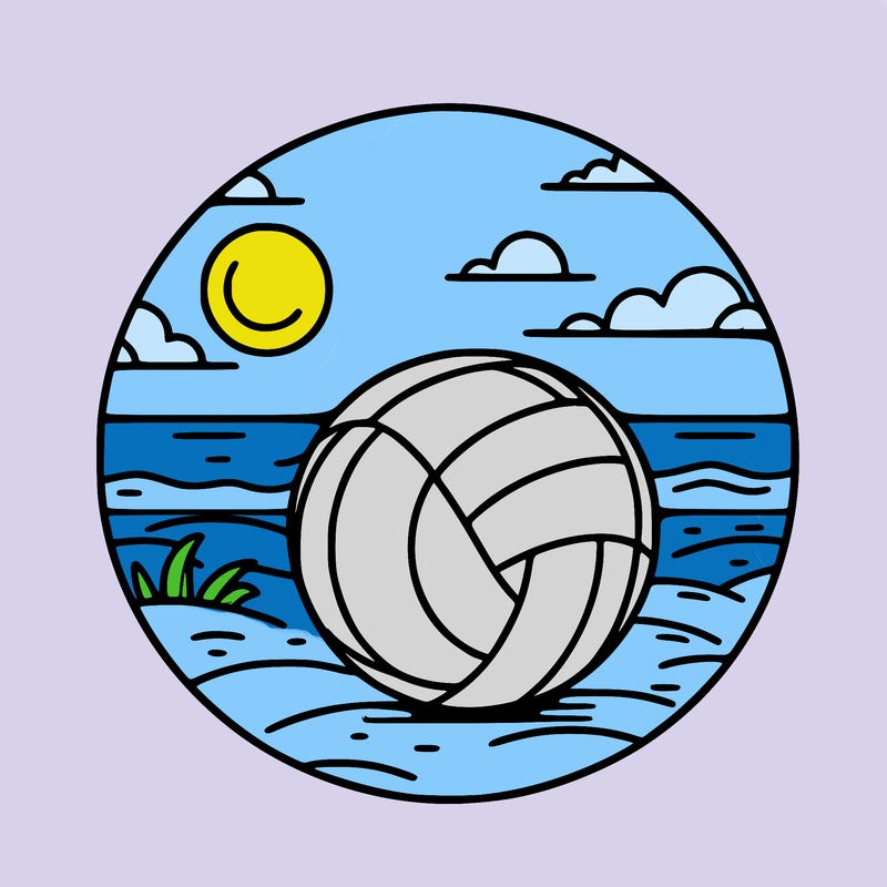 volleyball on a beach