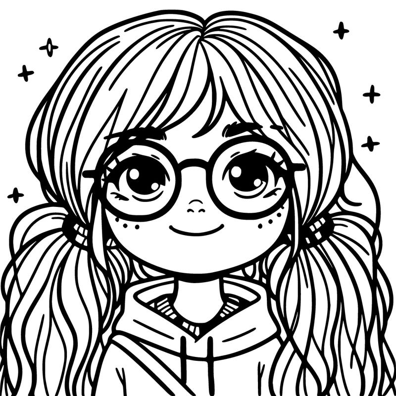 girl with glasses and freckles