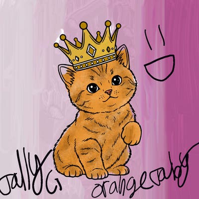 cute baby kitty with a crown