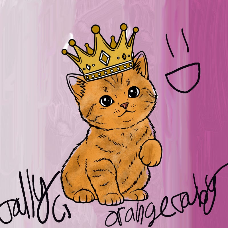 cute baby kitty with a crown