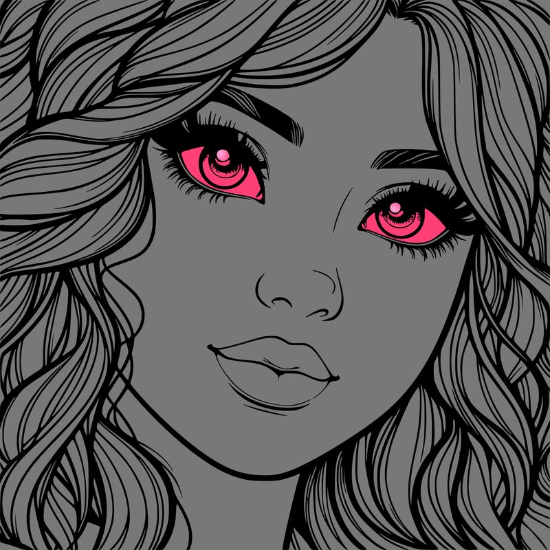 beautiful realistic girl close up to the camera with wavy hair,