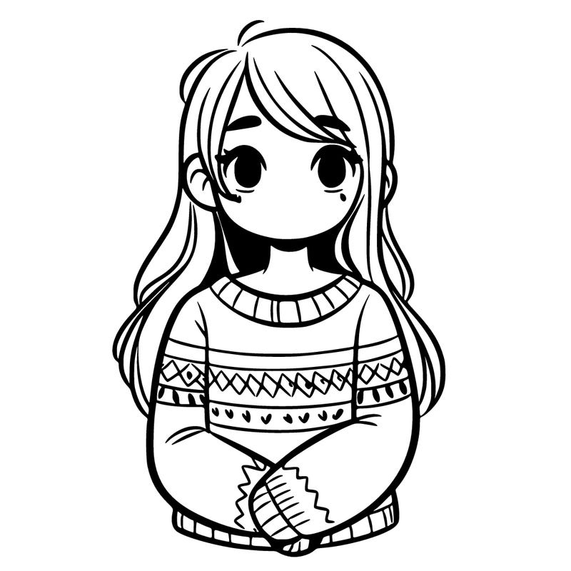 girl in sweater