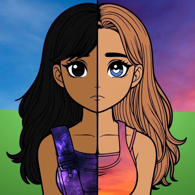 realistic girl split