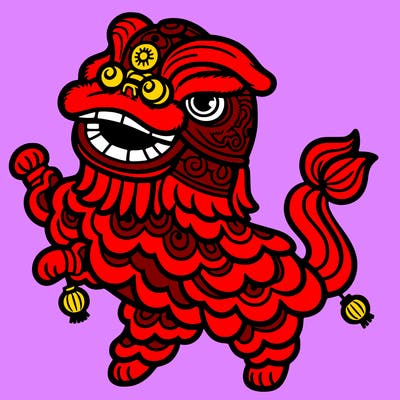 chinese dancing lion