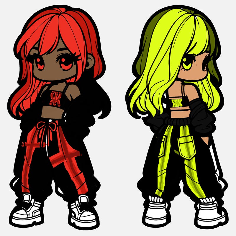 girl in crop top and baggy pants