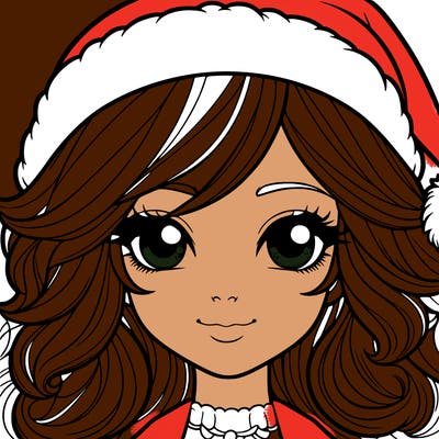 realistic christmas girl