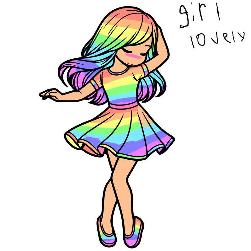 girl dancing  realistic