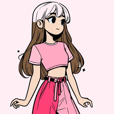 girl in a cute crop top