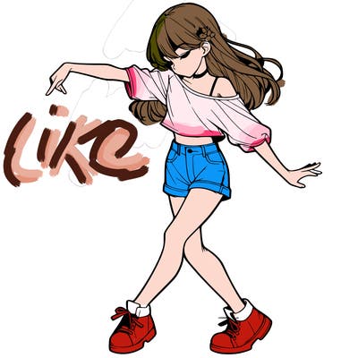 realistic girl danceing