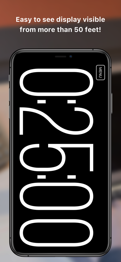 Silent Touch Timer - Minimalist high-visibility countdown timer on a smartphone screen