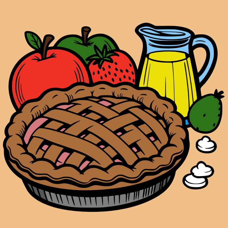 a pie of food