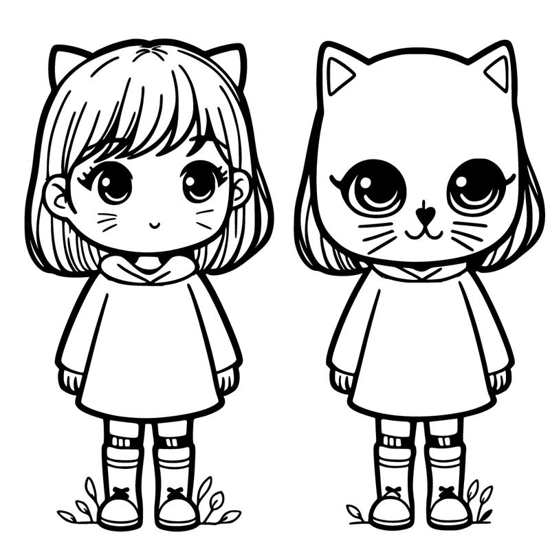 girl with cat mask on